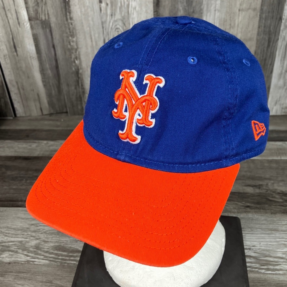 New Era New York Mets 9TWENTY Adjustable Hat Blue Orange MLB Baseball Cap Mens